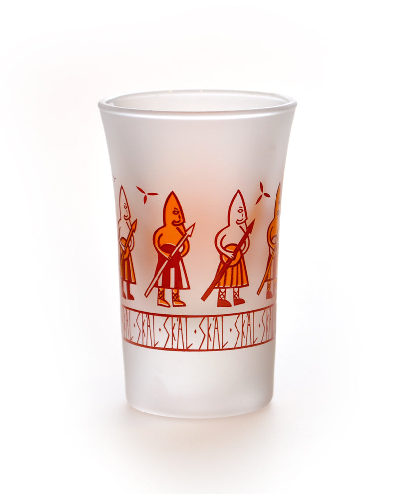 Frosted shot glass, Vikings