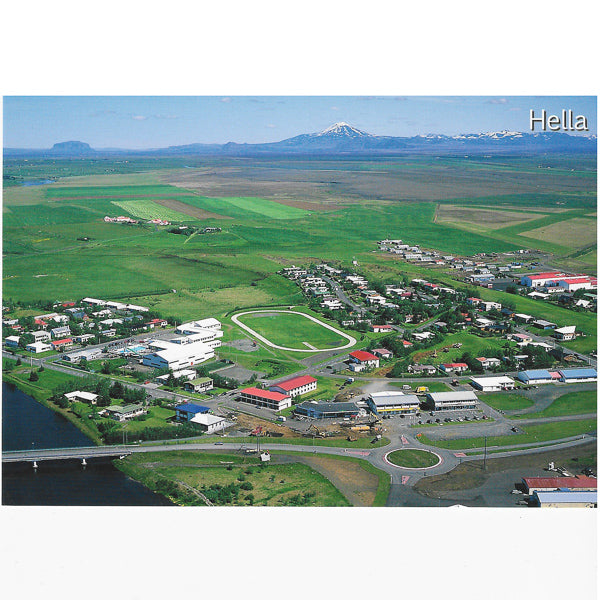 Postcard, Hella aerial view