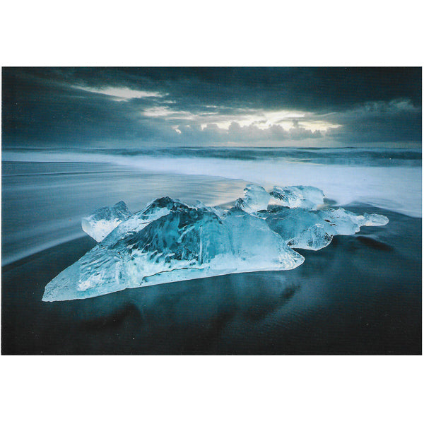 Postcard,  Icebergs in the Jökulsárlón  lagoon
