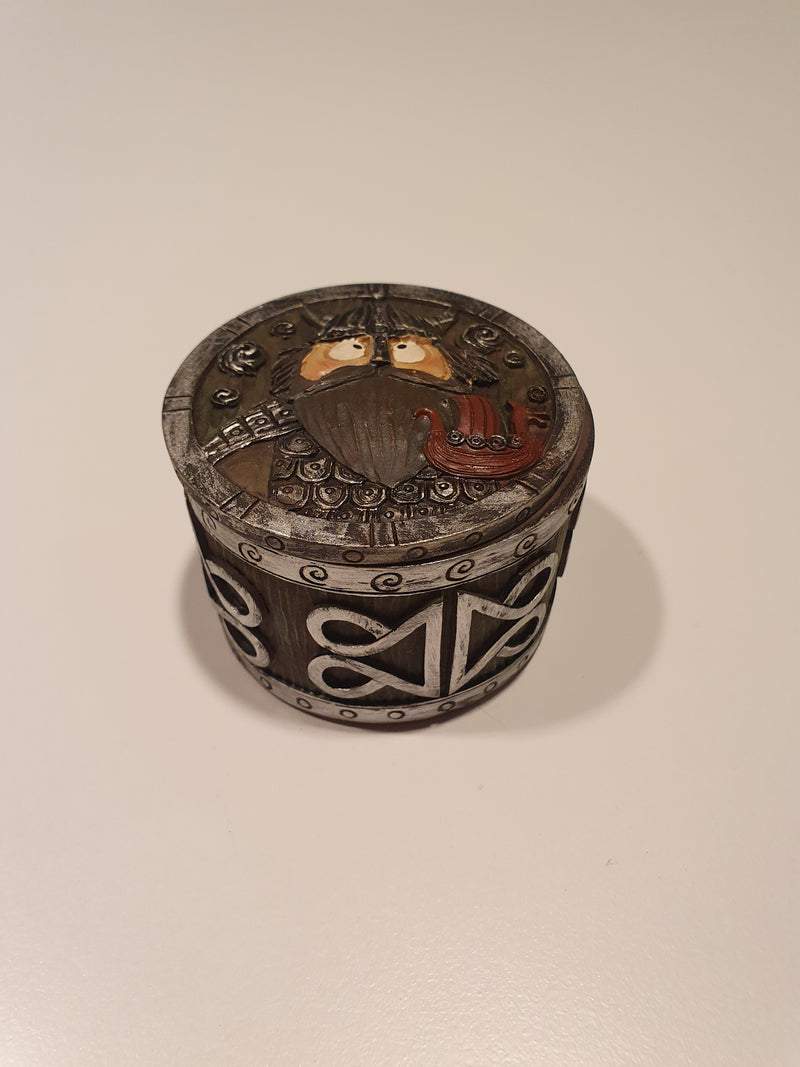 Viking jewelry box round