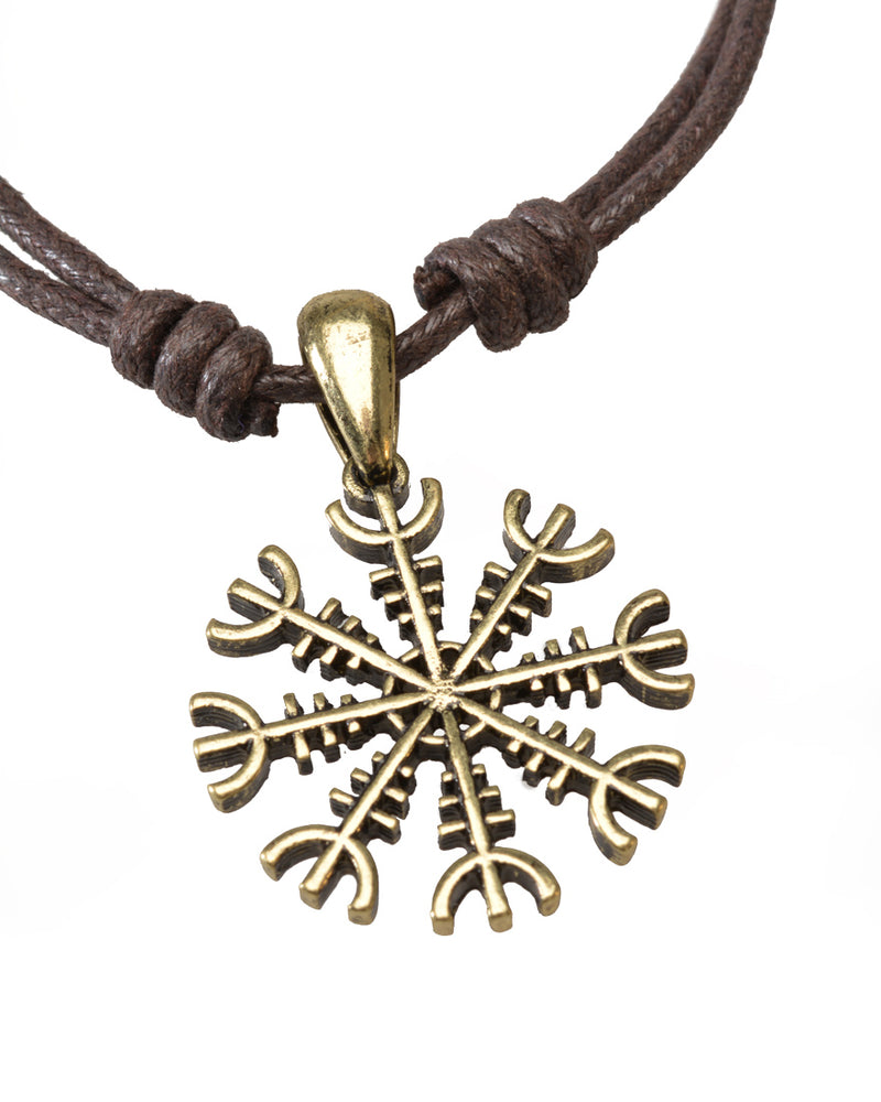 Necklace, Bronze look, Helm of Awe Symbol