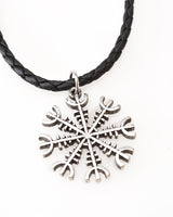 Necklace, Leather, Helm of Awe Symbol