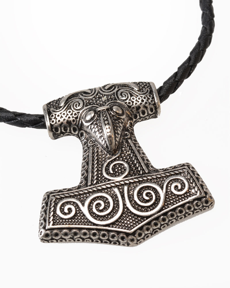 Necklace, Leather, Thor's Hammer – Sunfilm - Main Image