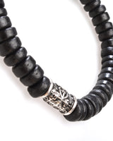 Black Coconut beads Wristband, Love Symbol