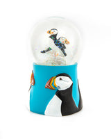 Puffin water globe with glitter