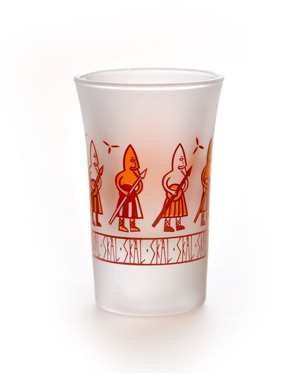 Frosted shot glass, Vikings