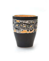 Mug, Glazed Enamel, Orange Dragon