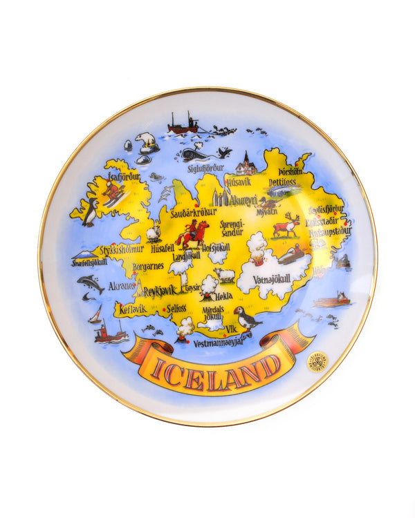 Wall plate, Map of Iceland