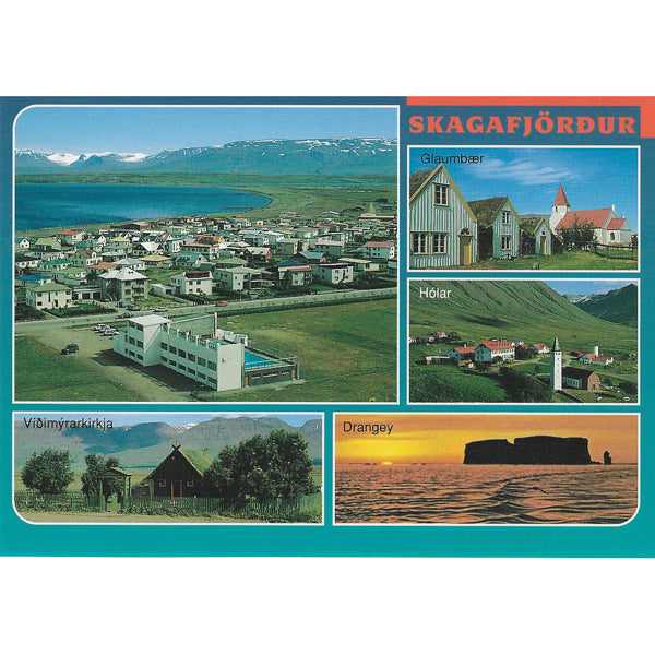 Postcard, Skagafjörður, area in N. Iceland, multiview