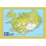 Postcard, Map of Iceland
