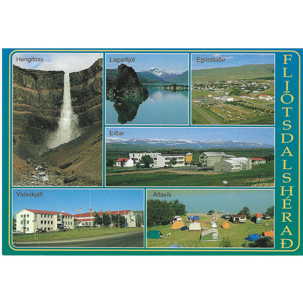 Postcard, Town of Egilsstaðir and district, multi-views