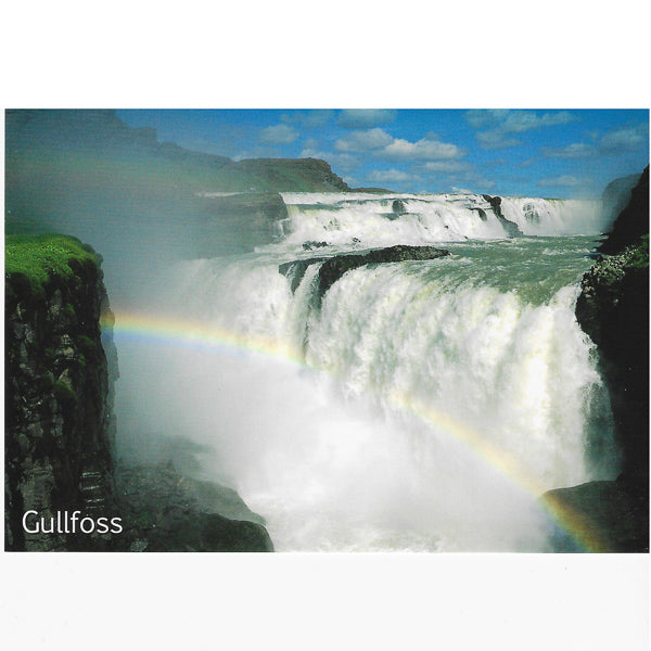 Postcard, Gullfoss waterfall V