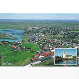 Postcard, Town of Selfoss, multiview