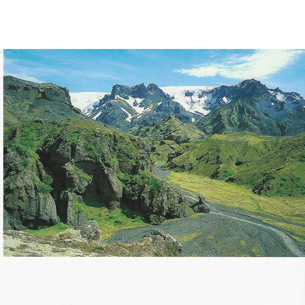 Postcard, ÃÃ³rsmÃ¶rk Park and MÃ½rdalsjÃ¶kull glacier