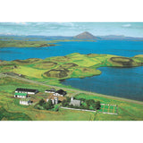 Postcard, Mývatn lake and Skútstaðir craters