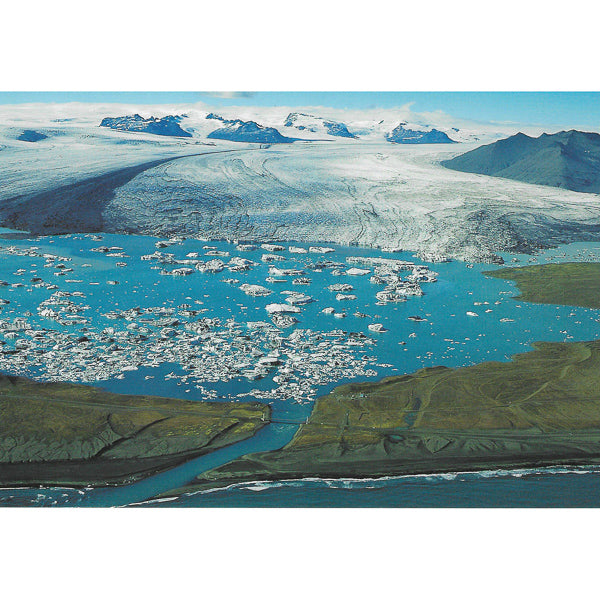 Postcard, Jökulsárlón lagoon and bridge