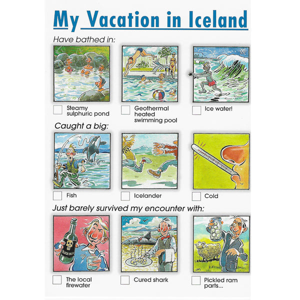 Postcard, My Vacation in Iceland