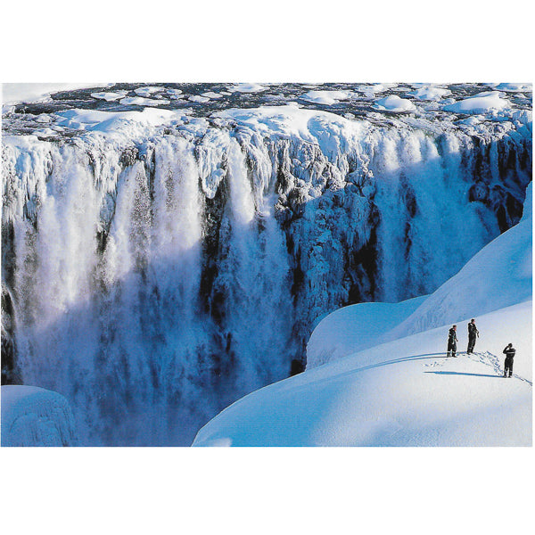 Postcard, Dettifoss waterfall, winter