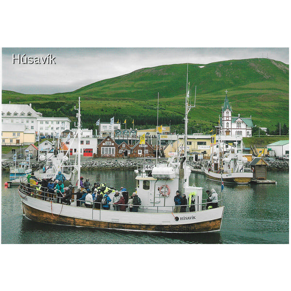 Postcard, Whale watching at Húsavík