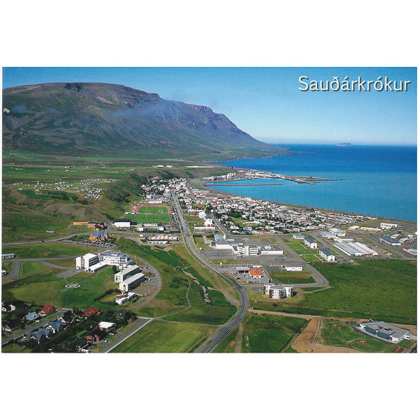 Postcard, Sauðárkrókur in Skagafjörður