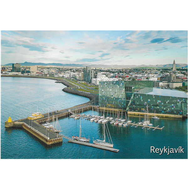 Postcard, Harpa, drone view