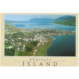 Postcard, Town of Akureyri and Kaldbakur mountain