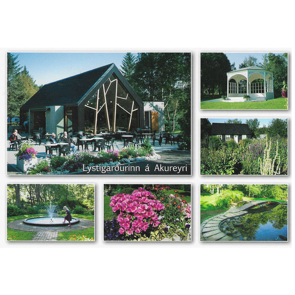 Postcard, Ornamental garden in Akureyri