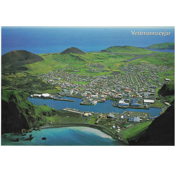 Postcard, Heimaey, overview