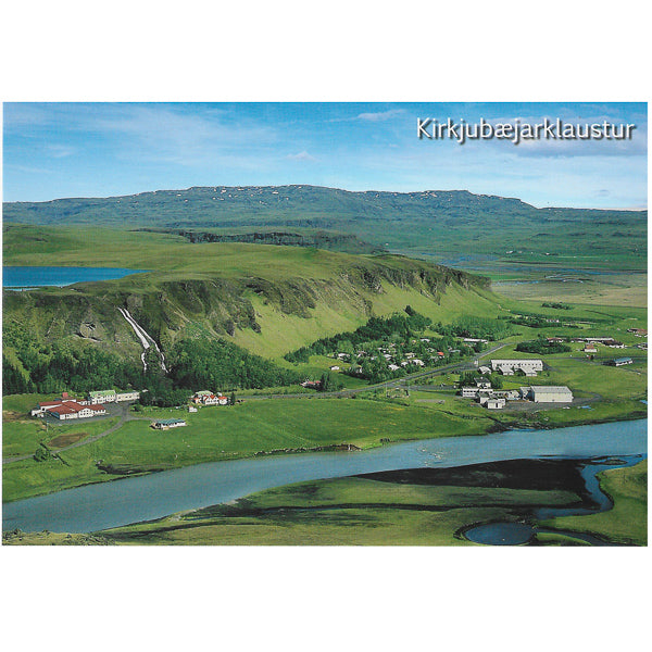 Postcard, Kirkjubæjarklaustur, aerial