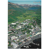 Postcard, Húsaví­k aerial view