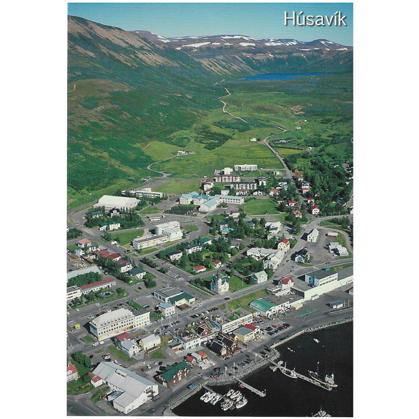 Postcard, Húsaví­k aerial view