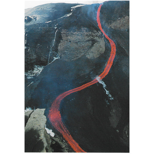 Postcard, The eruption in 2010 in FimmvÃ¶rÃ°uhÃ¡ls. A few weeks later EyjafjallajÃ¶kull erupted