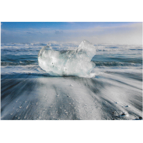 Postcard, Jökulsárlón, wave