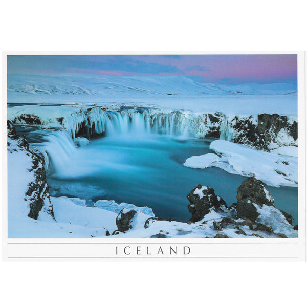Postcard large, Goðafoss, winter