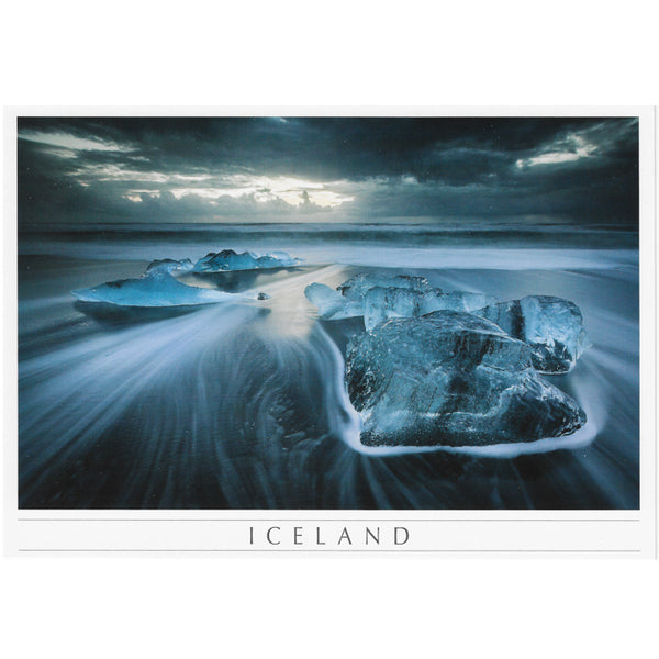 Postcard large, Icebergs in Jökulsárlón lagoon