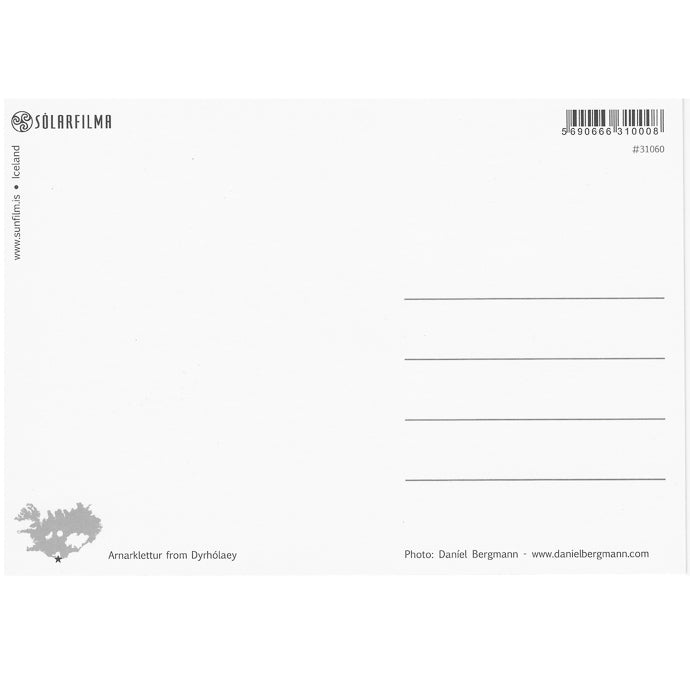 Postcard, Arnarklettur Ãºr DyrhÃ³laey