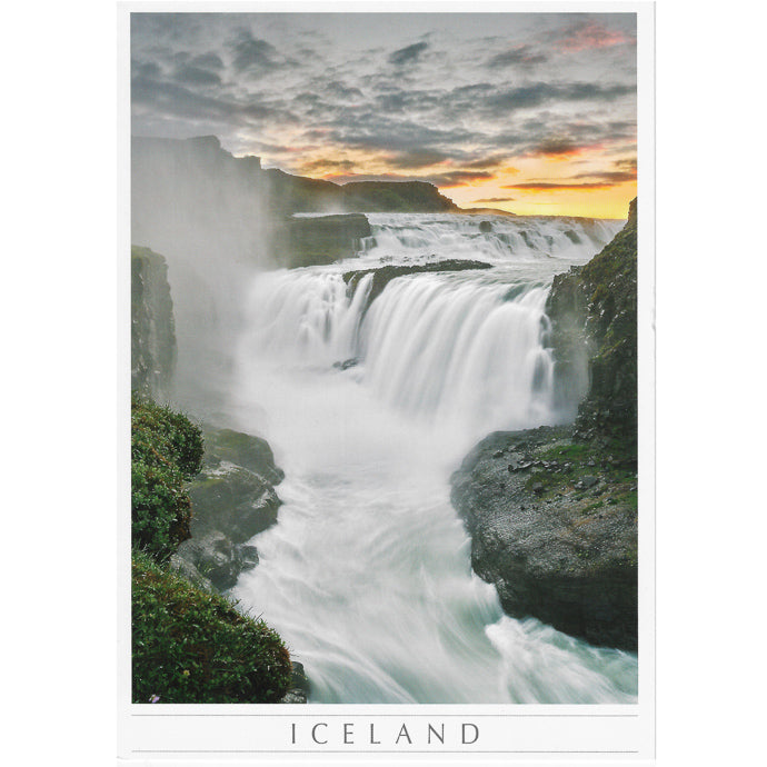 Postcard large, Gullfoss sunrise