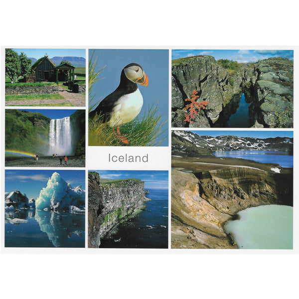 Postcard large, Iceland multiview