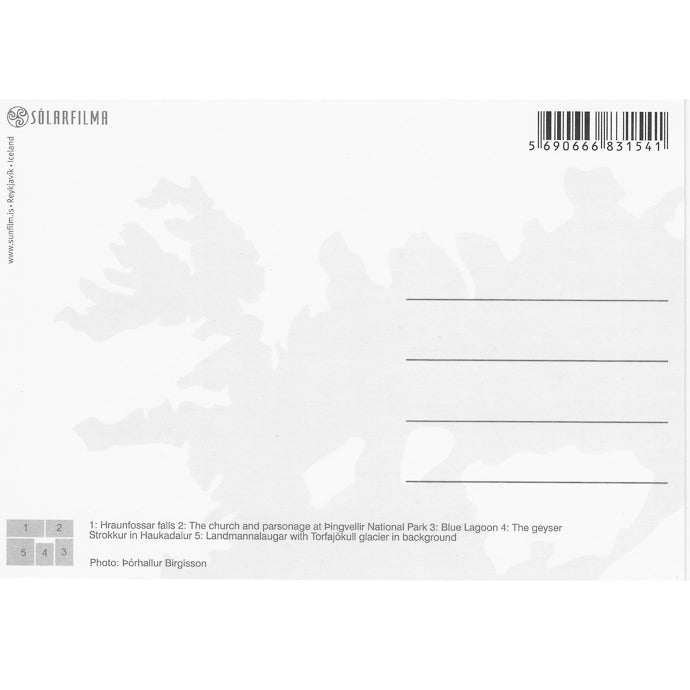 Postcard large, Iceland multiview
