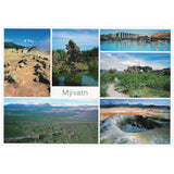 Postcard large, Mývatn multiview