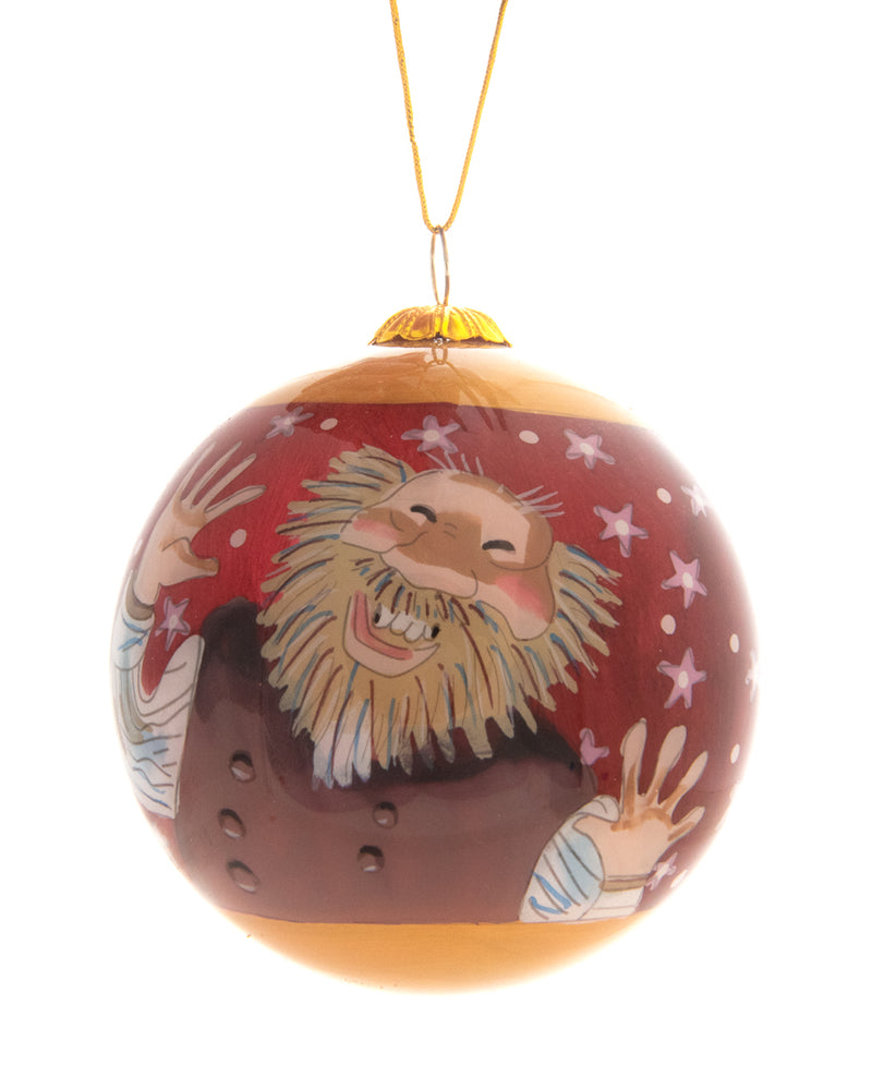 Handpainted Christmas Ball Ornament, Stúfur - Þvörusleikir