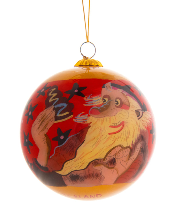 Handpainted Christmas Ball Ornament, Gáttaþefur -  Ketkrókur