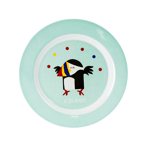 Plate puffin mint green