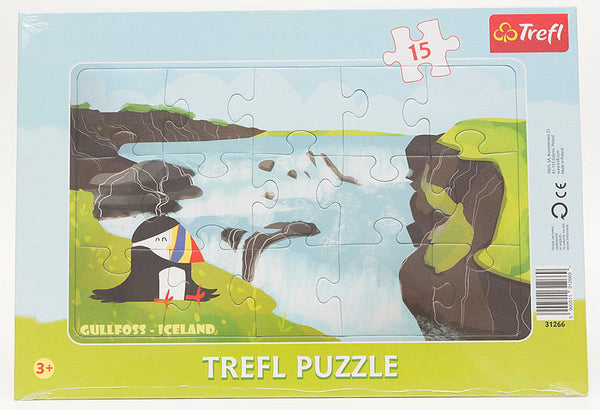 Puzzle 15 frame Puffin by Gullfoss