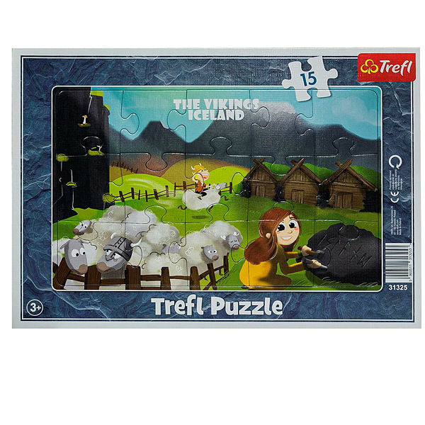 Puzzle 15 frame Viking in the Countryside